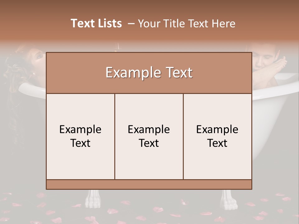 Glass Bath Happiness PowerPoint Template