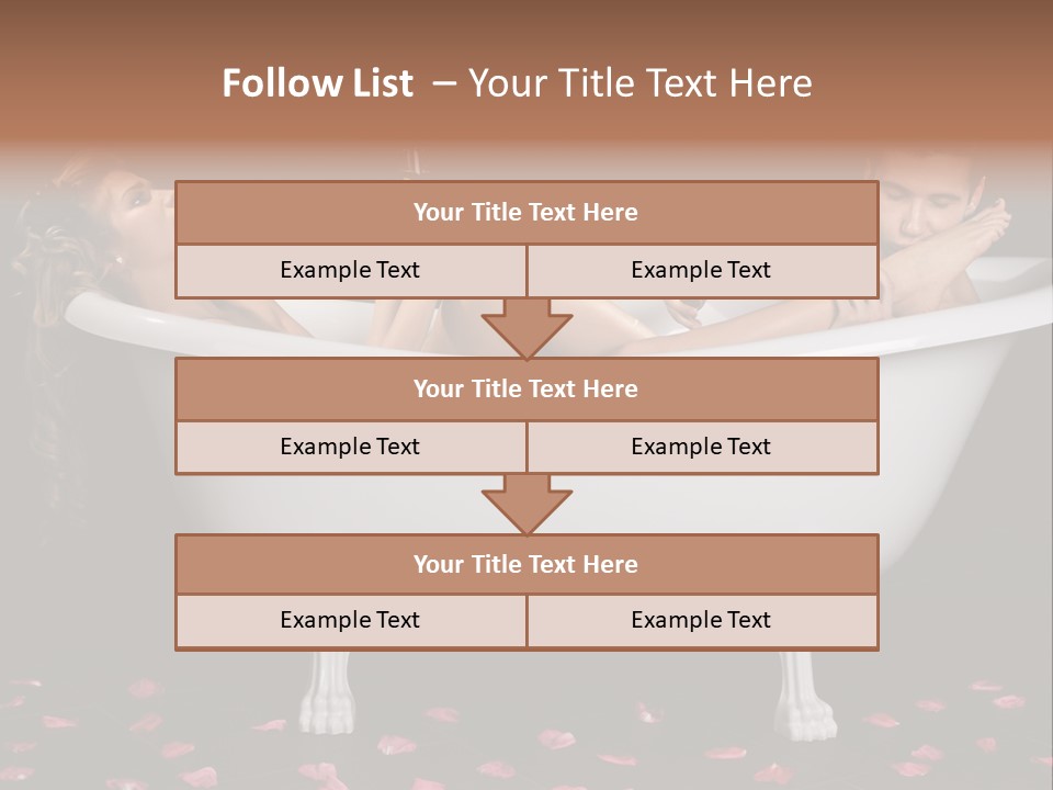 Glass Bath Happiness PowerPoint Template