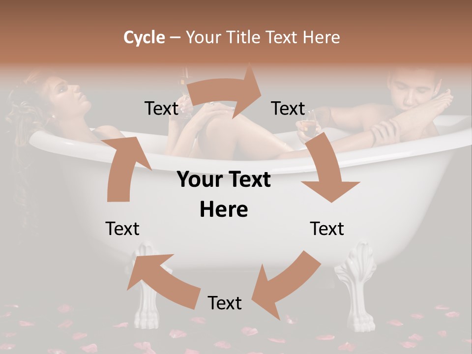 Glass Bath Happiness PowerPoint Template