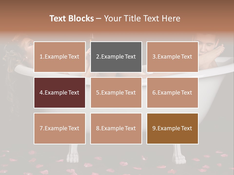 Glass Bath Happiness PowerPoint Template