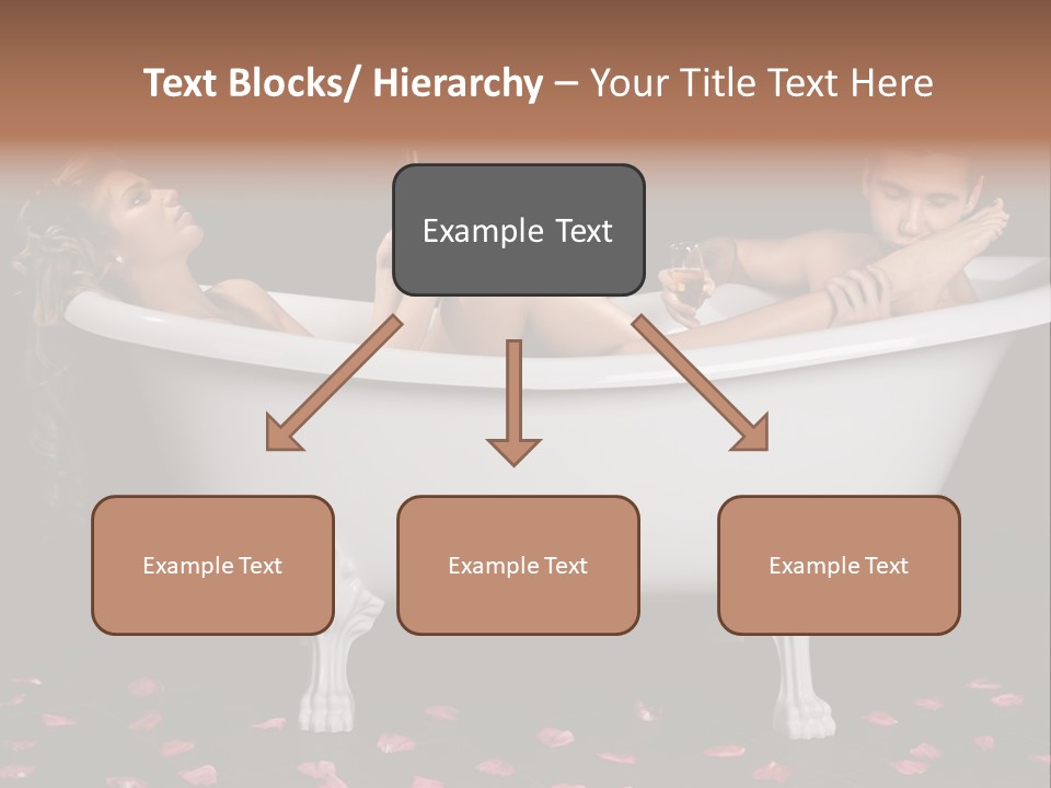 Glass Bath Happiness PowerPoint Template