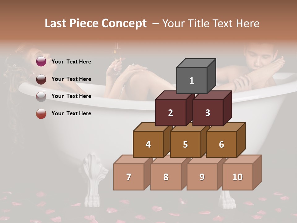 Glass Bath Happiness PowerPoint Template