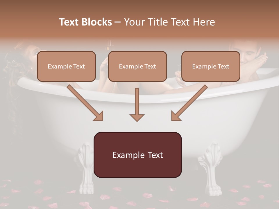 Glass Bath Happiness PowerPoint Template