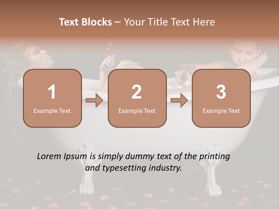 Glass Bath Happiness PowerPoint Template