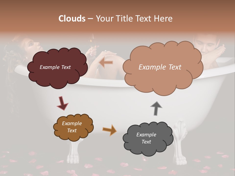 Glass Bath Happiness PowerPoint Template