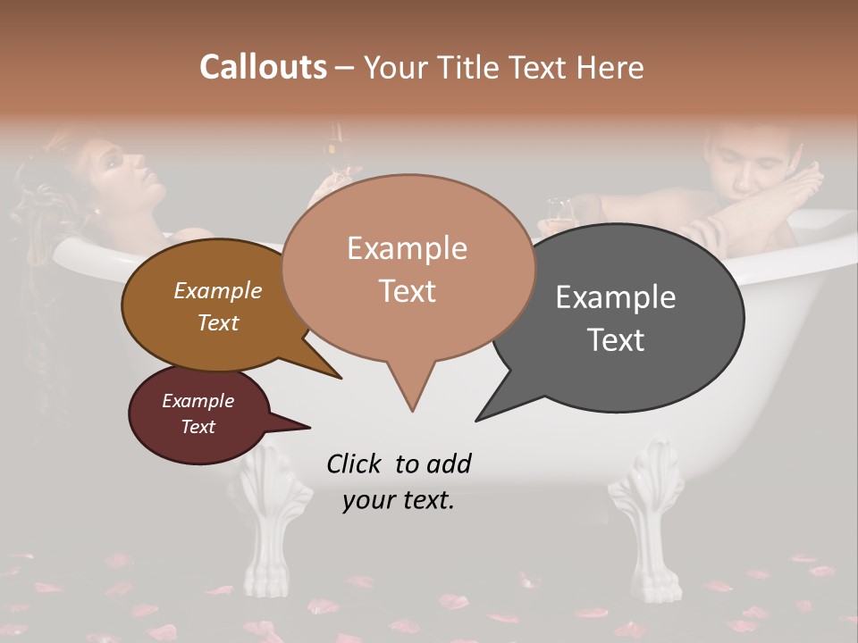 Glass Bath Happiness PowerPoint Template
