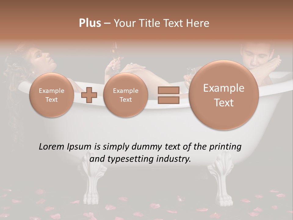 Glass Bath Happiness PowerPoint Template