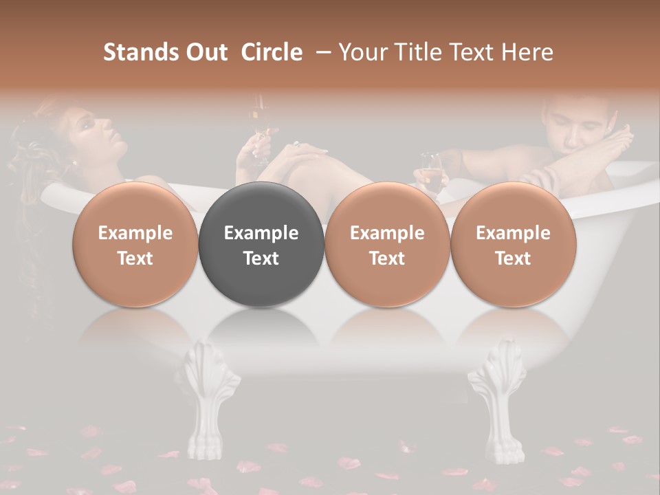 Glass Bath Happiness PowerPoint Template