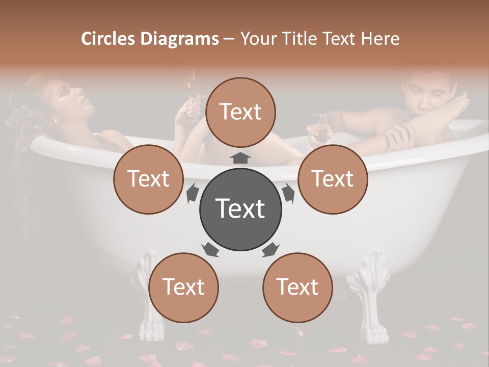 Glass Bath Happiness PowerPoint Template