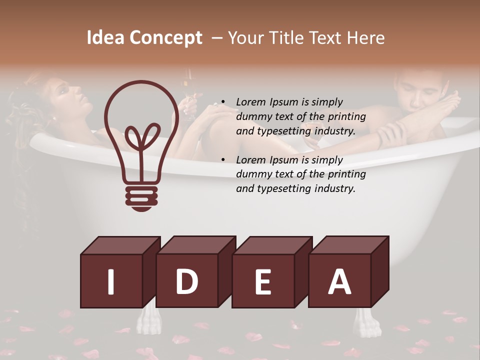 Glass Bath Happiness PowerPoint Template