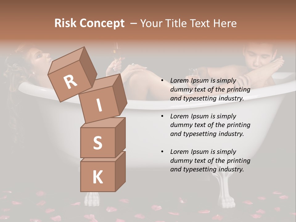 Glass Bath Happiness PowerPoint Template