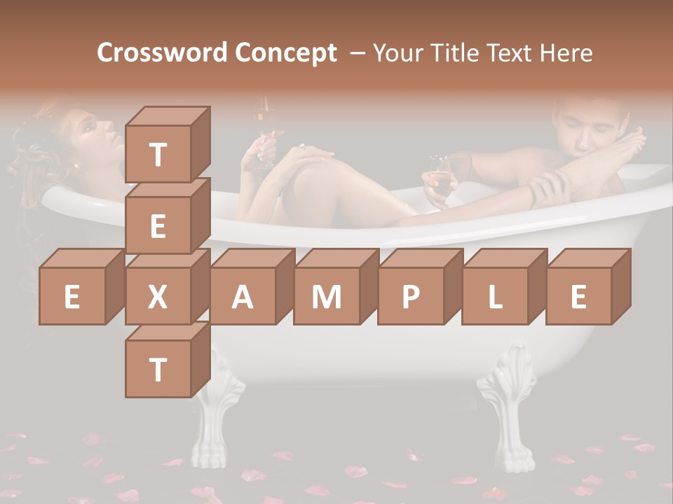 Glass Bath Happiness PowerPoint Template