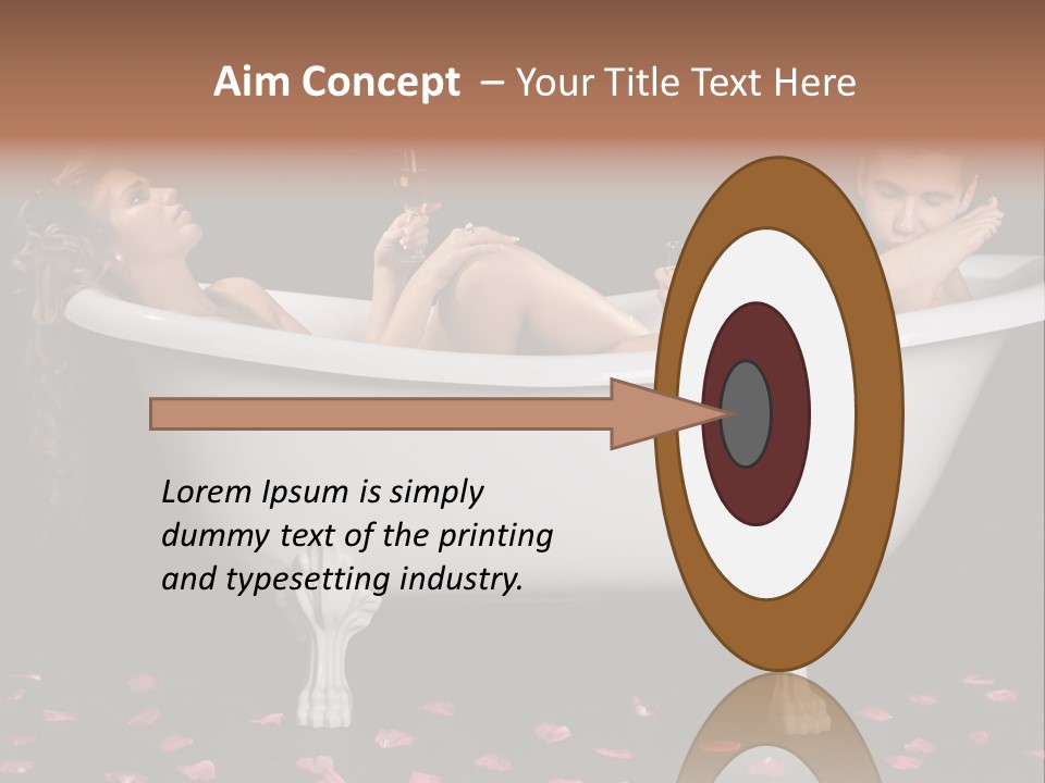 Glass Bath Happiness PowerPoint Template