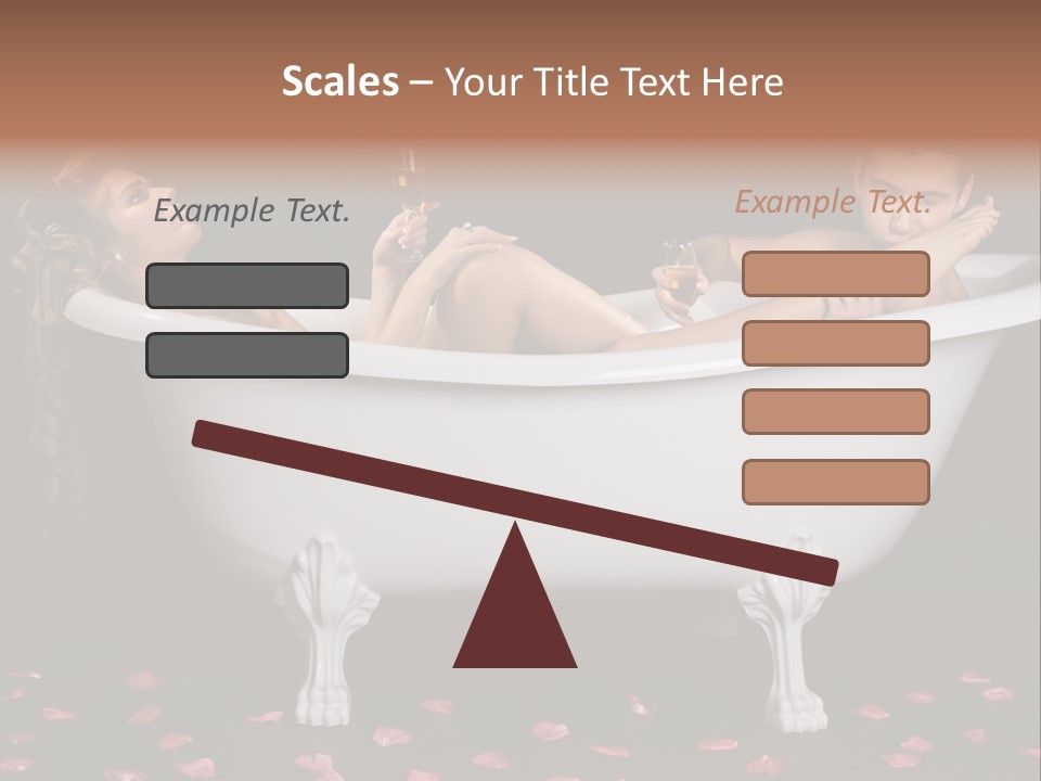 Glass Bath Happiness PowerPoint Template