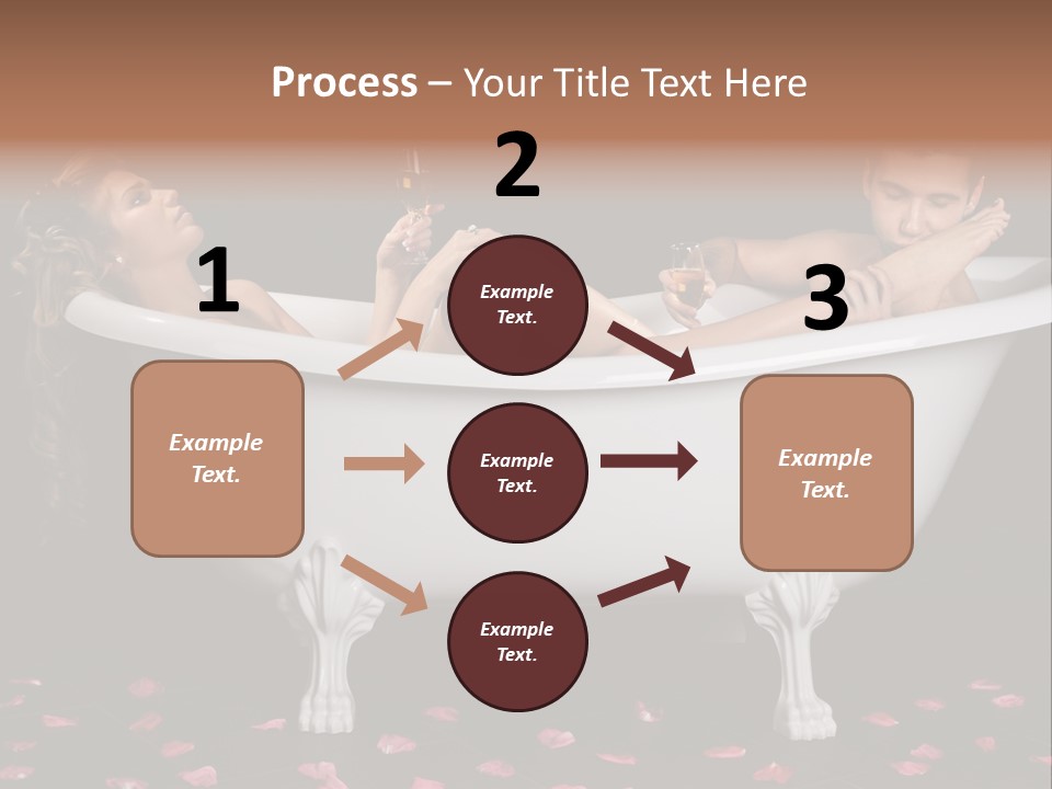Glass Bath Happiness PowerPoint Template