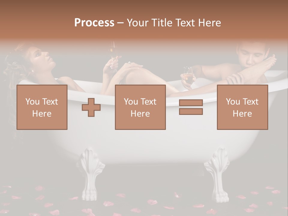 Glass Bath Happiness PowerPoint Template
