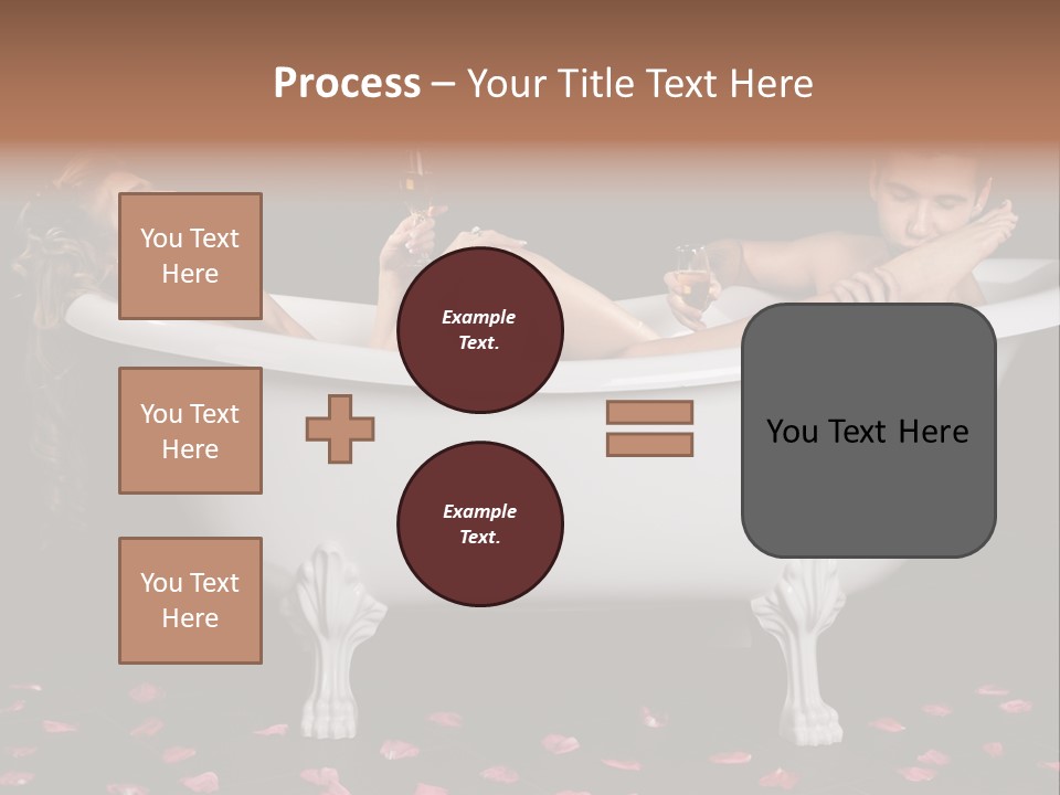 Glass Bath Happiness PowerPoint Template