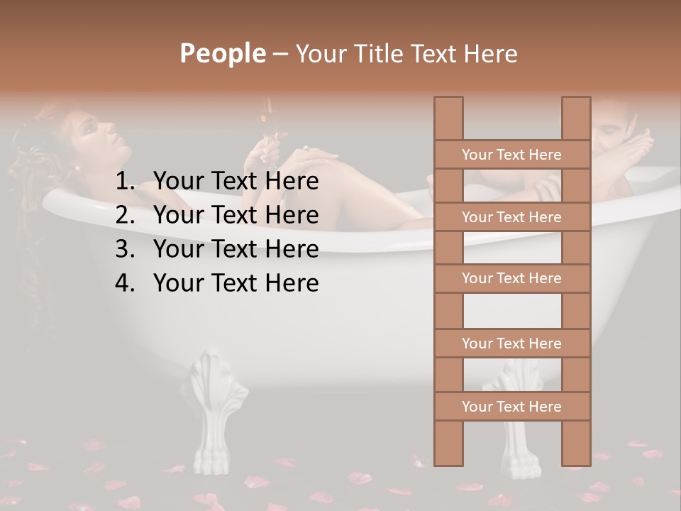 Glass Bath Happiness PowerPoint Template