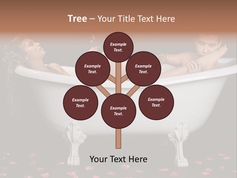 Glass Bath Happiness PowerPoint Template