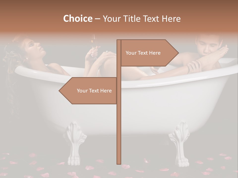 Glass Bath Happiness PowerPoint Template