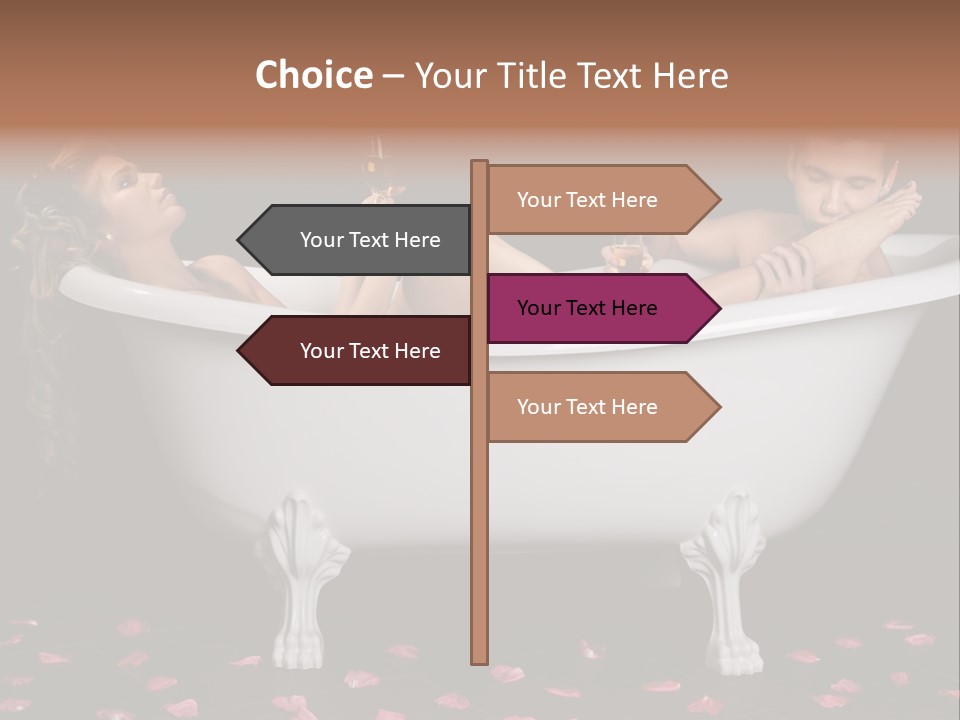 Glass Bath Happiness PowerPoint Template