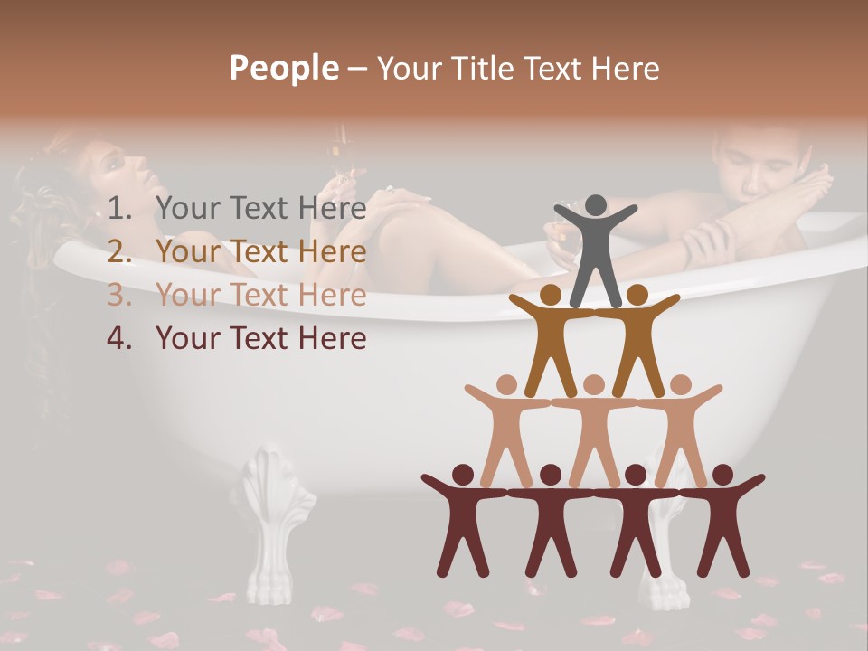 Glass Bath Happiness PowerPoint Template