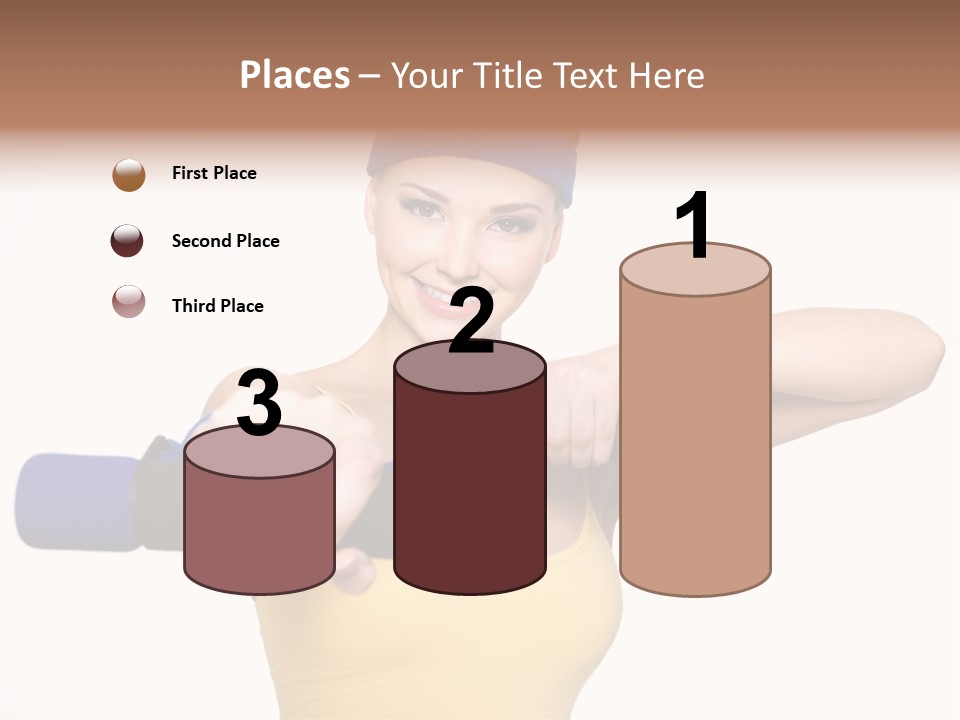 Isolated Blue Teen PowerPoint Template