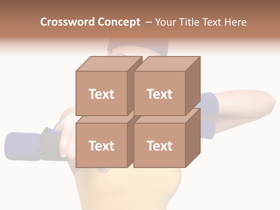 Isolated Blue Teen PowerPoint Template