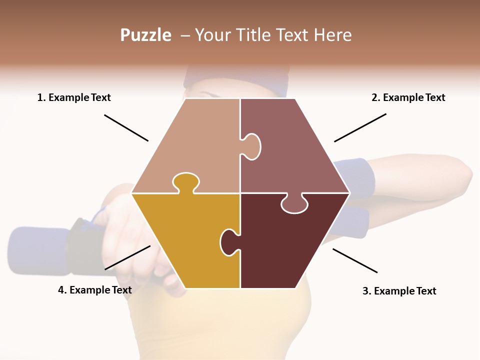 Isolated Blue Teen PowerPoint Template