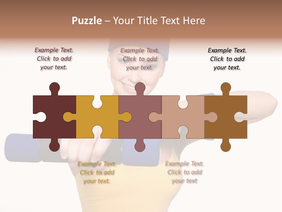 Isolated Blue Teen PowerPoint Template