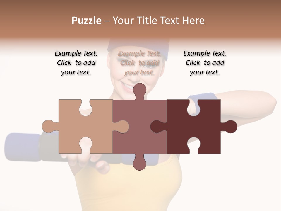 Isolated Blue Teen PowerPoint Template