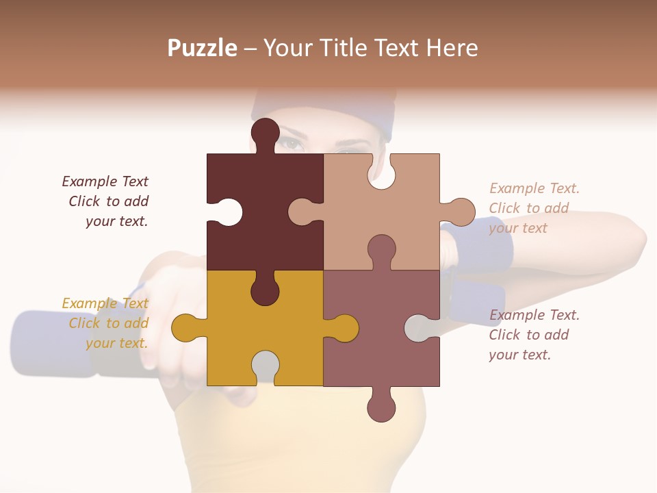 Isolated Blue Teen PowerPoint Template