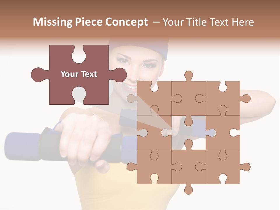 Isolated Blue Teen PowerPoint Template