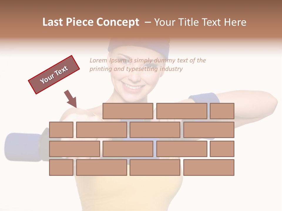 Isolated Blue Teen PowerPoint Template