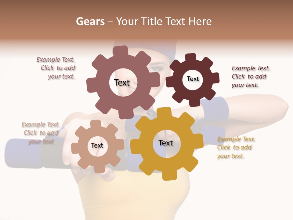 Isolated Blue Teen PowerPoint Template