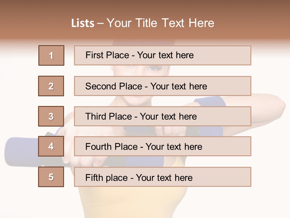 Isolated Blue Teen PowerPoint Template