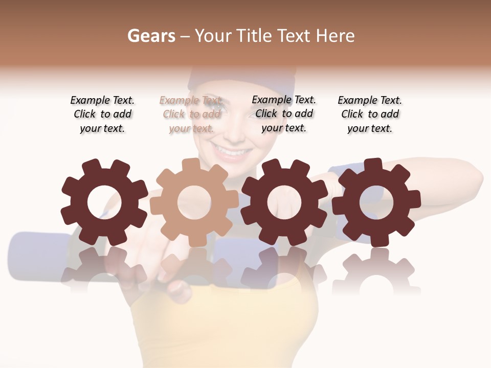 Isolated Blue Teen PowerPoint Template