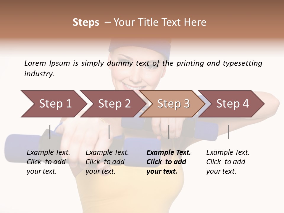 Isolated Blue Teen PowerPoint Template