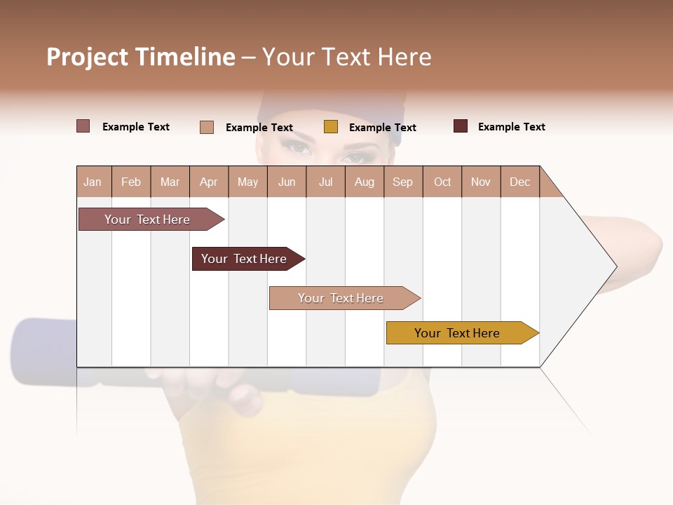 Isolated Blue Teen PowerPoint Template