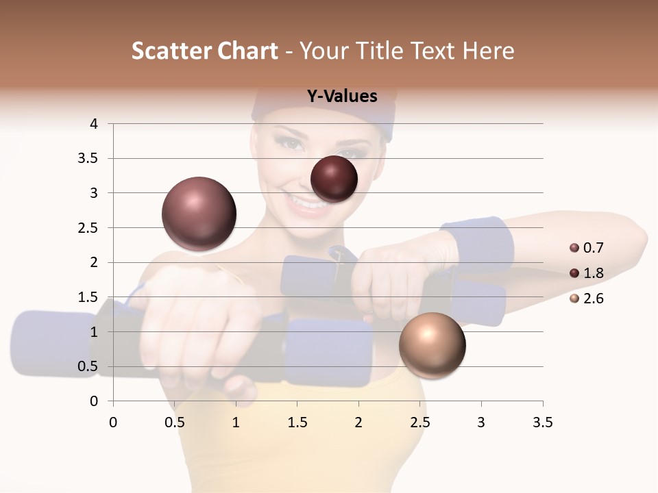 Isolated Blue Teen PowerPoint Template