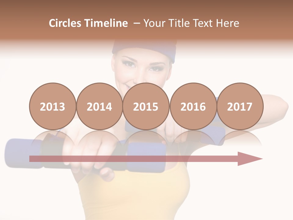 Isolated Blue Teen PowerPoint Template