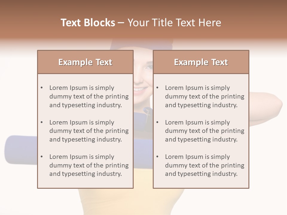 Isolated Blue Teen PowerPoint Template