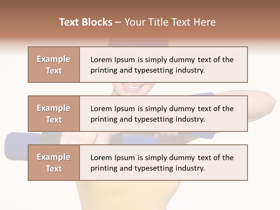 Isolated Blue Teen PowerPoint Template