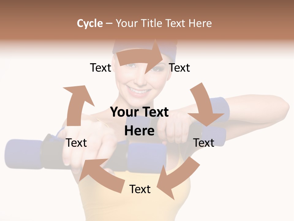 Isolated Blue Teen PowerPoint Template