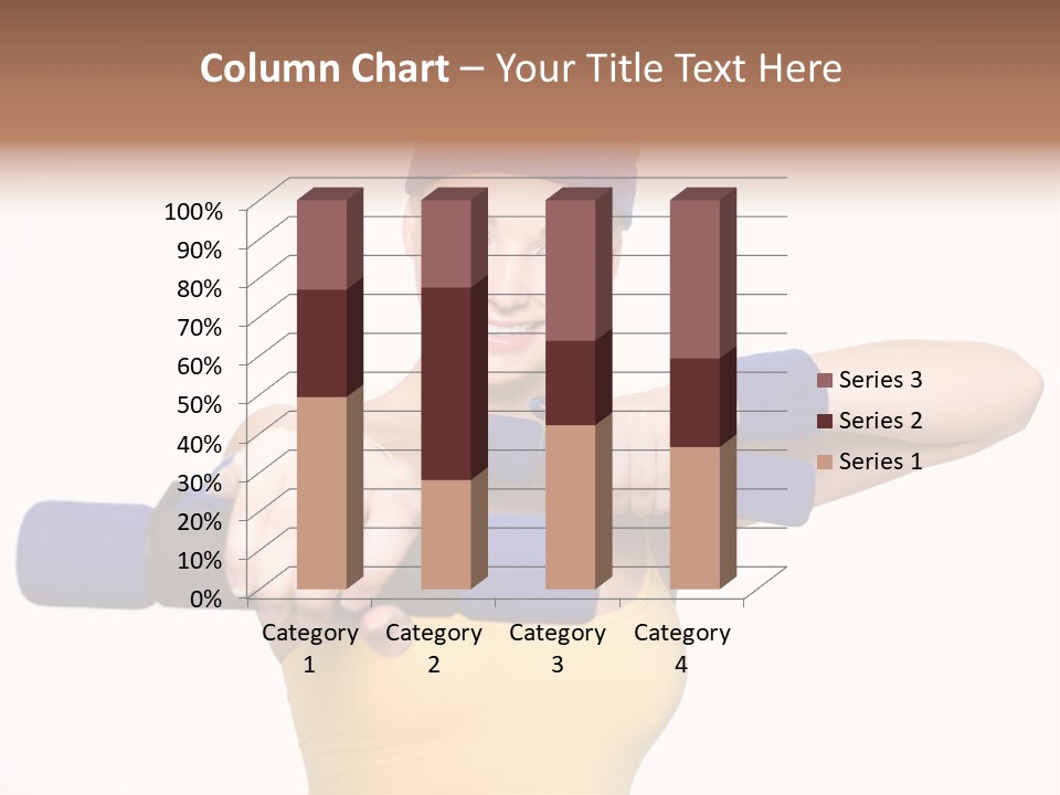 Isolated Blue Teen PowerPoint Template