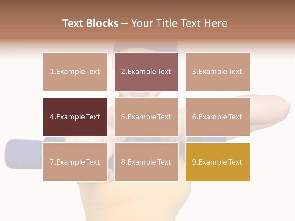 Isolated Blue Teen PowerPoint Template