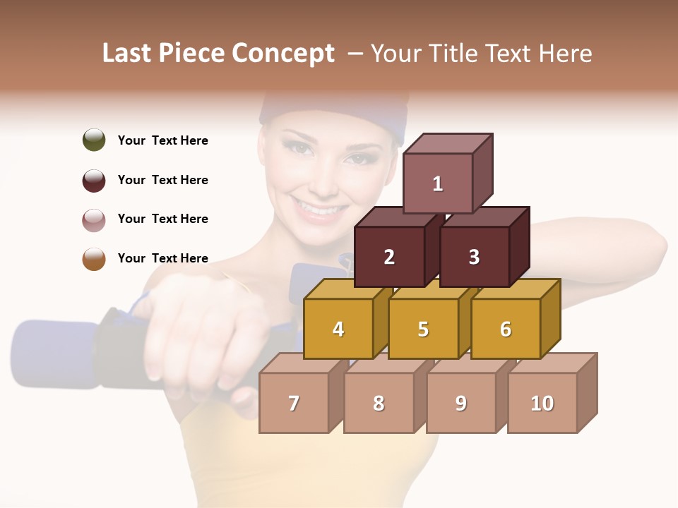 Isolated Blue Teen PowerPoint Template