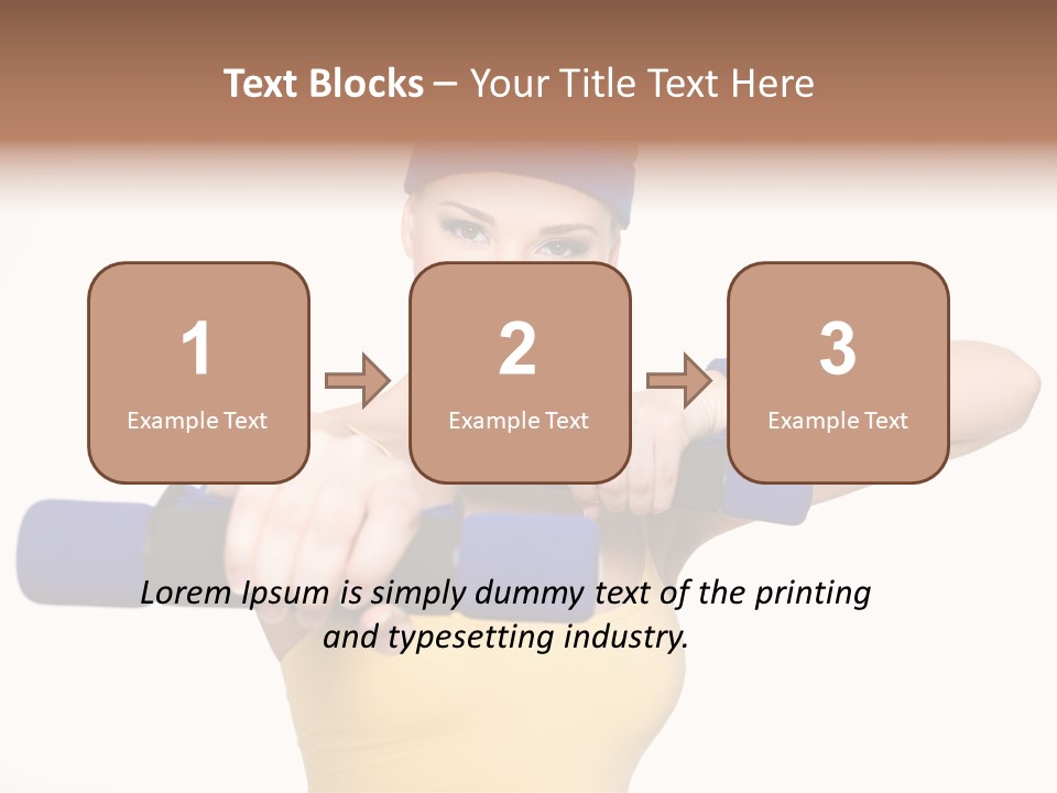 Isolated Blue Teen PowerPoint Template