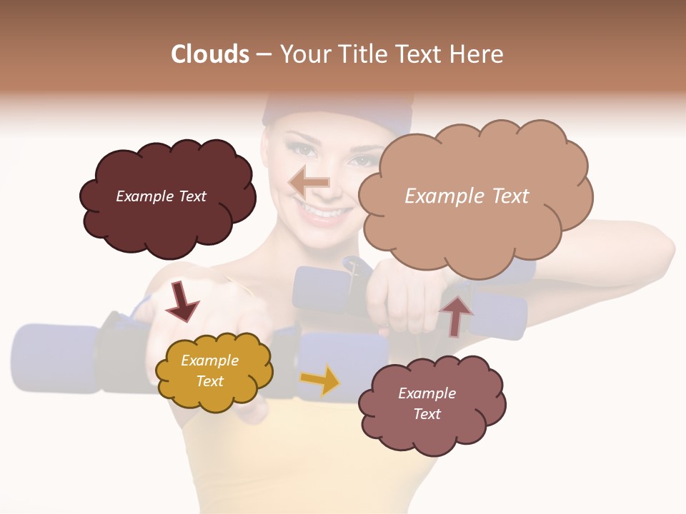 Isolated Blue Teen PowerPoint Template