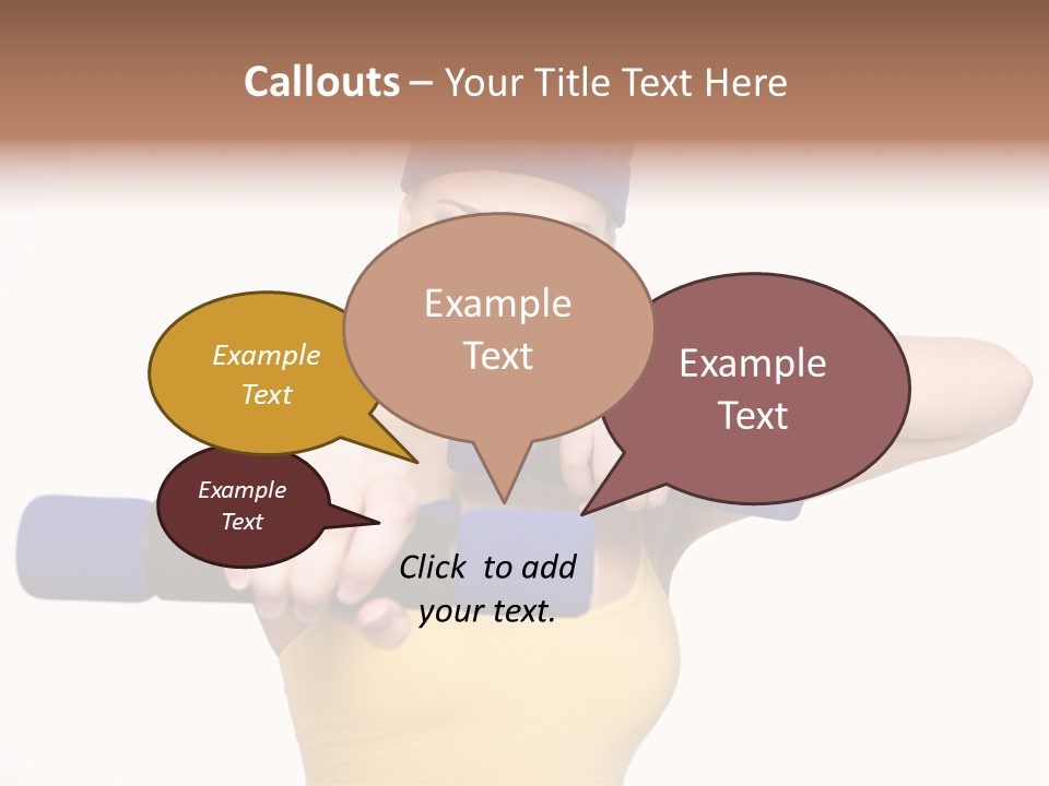 Isolated Blue Teen PowerPoint Template